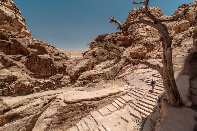 Petra, escaliers